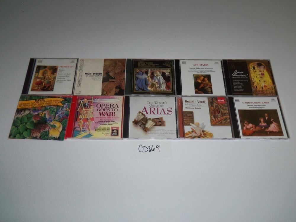 Opera Classical 10 CD Lot Arias Amor War Orff Caro Instrument -0618CD869